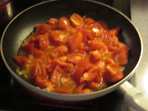 Tomatoes cooking