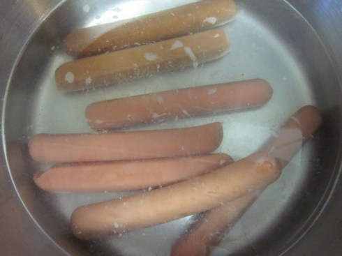 boiled hot dogs