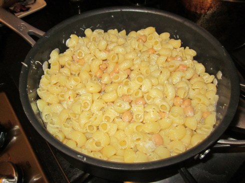 almost done with the pasta e ceci