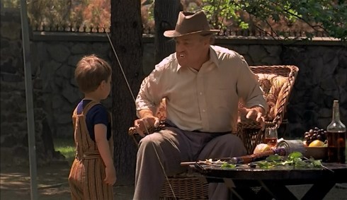 Scary guy with oranges