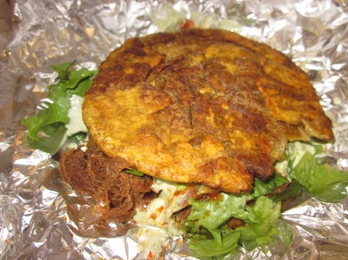 Shredded beef patacone