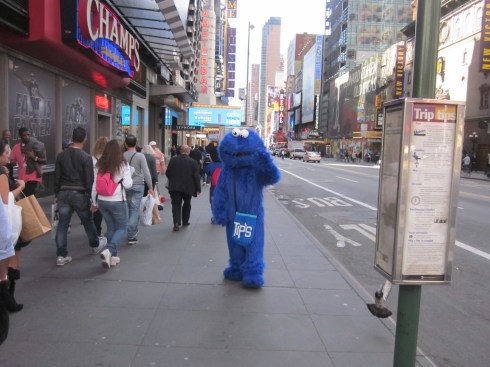 Cookie Monster on 42nd Street