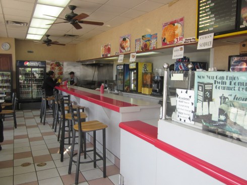 Now that's a counter where a person can really enjoy coffee and a donut.