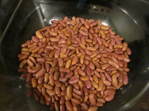 Beans soaked overnight