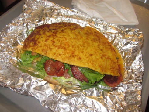 Cachapas chorizo