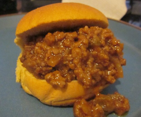 Sloppy Joe spillage.
