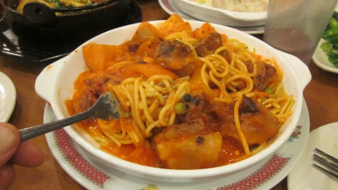 Sweet and sour Chef Boy Ar Dee.