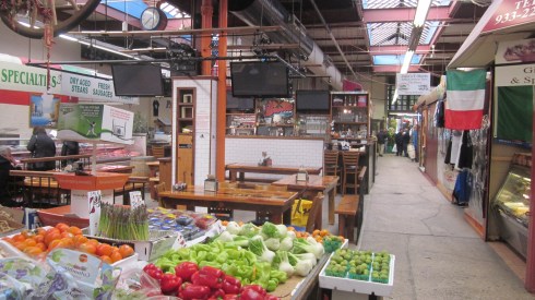 Beer among the sausages.